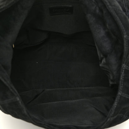 Chanel Suede Stitched Hobo Black 5 of 19