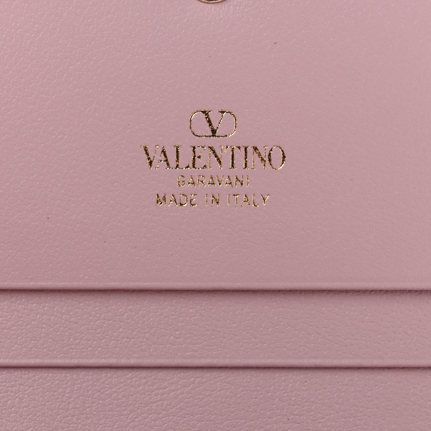 Valentino Garavani Calfskin Rockstud French Flap Wallet Water lilies 6 of 7