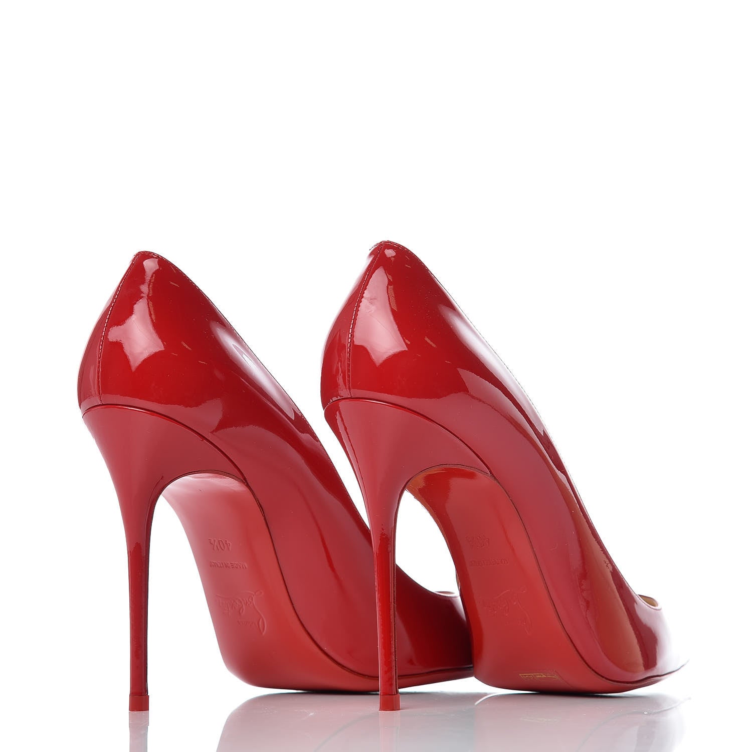 Christian Louboutin Patent Decollete 554 100 Pumps 40.5 Loubi Red 4 of 9