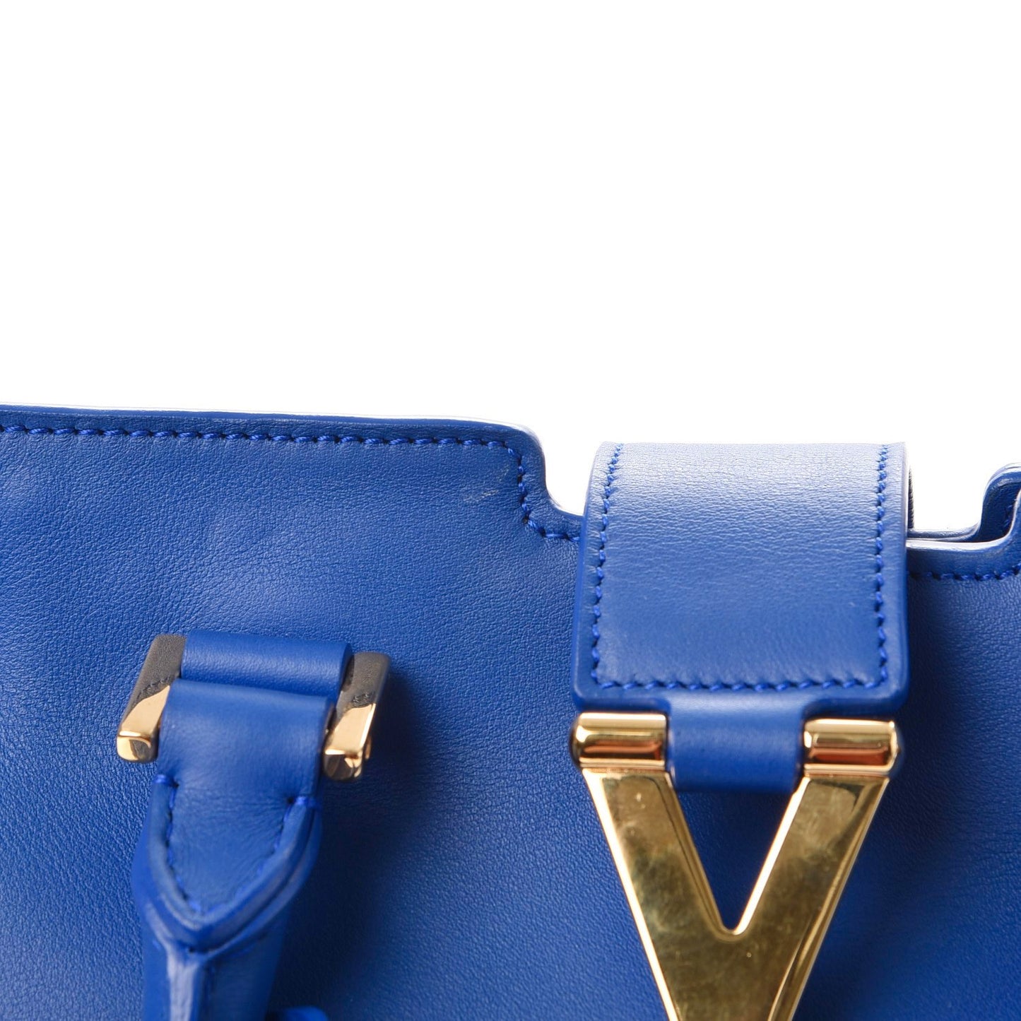 Calfskin Small Classic Y Cabas Royal Blue
