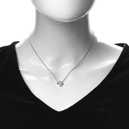 Van Cleef & Arpels 18K White Gold Diamond Pure Alhambra Pendant Necklace 2 of 8