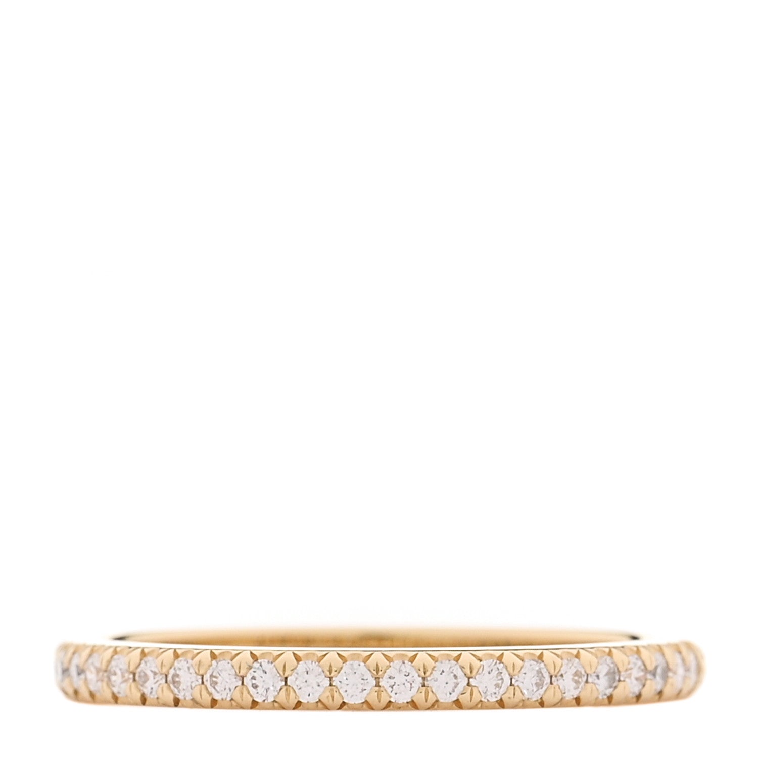 Tiffany 18K Yellow Gold Diamond Soleste Half Eternity Band Ring 57 8 1 of 4