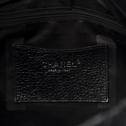 Chanel Glazed Calfskin XL On The Road Flap Black 8 of 12