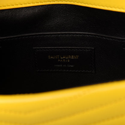 Saint Laurent Lambskin Matelasse Chevron Monogram Small Sulpice Bag Mimosa 8 of 10