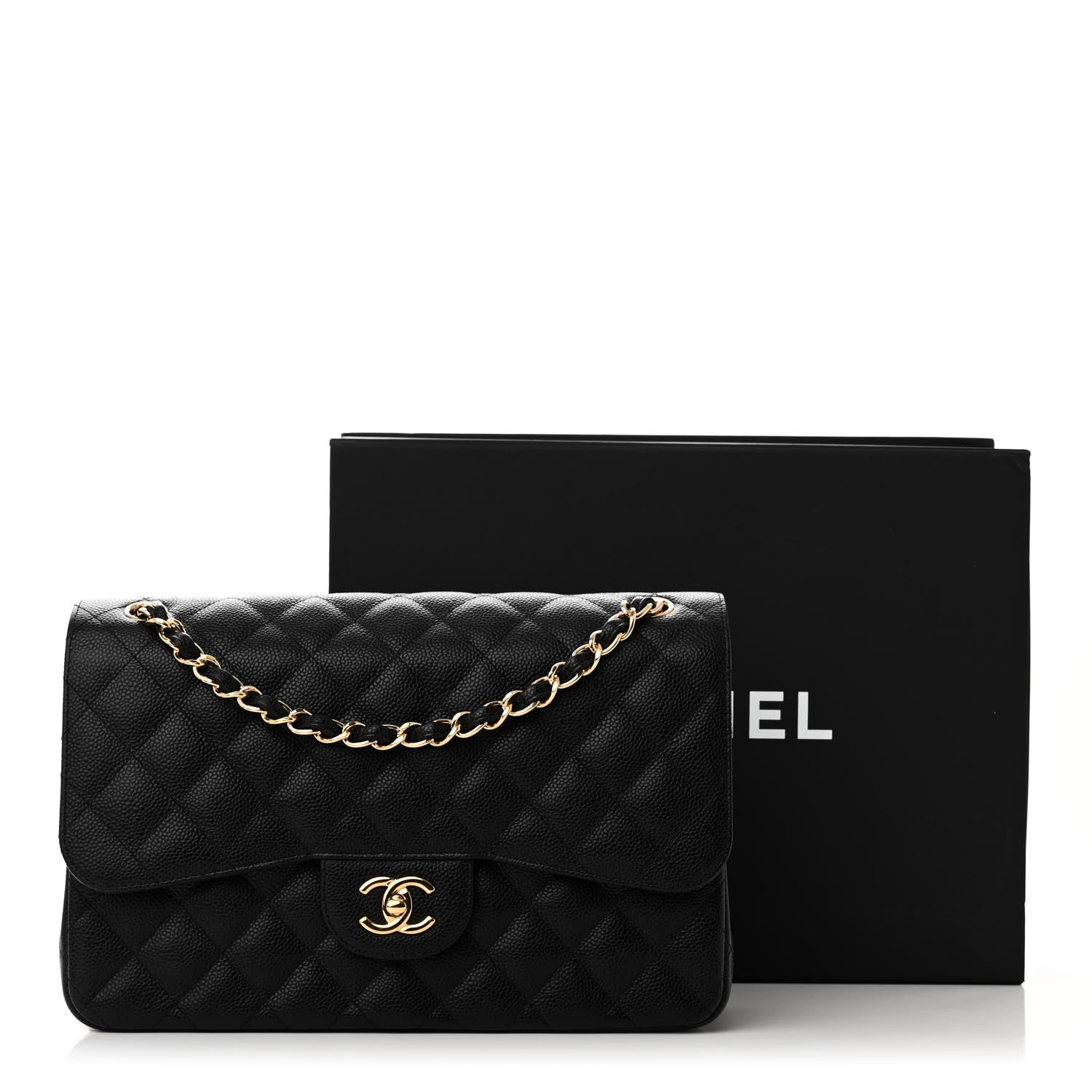 Chanel Caviar Quilted Jumbo Double Flap Black 11 of 11