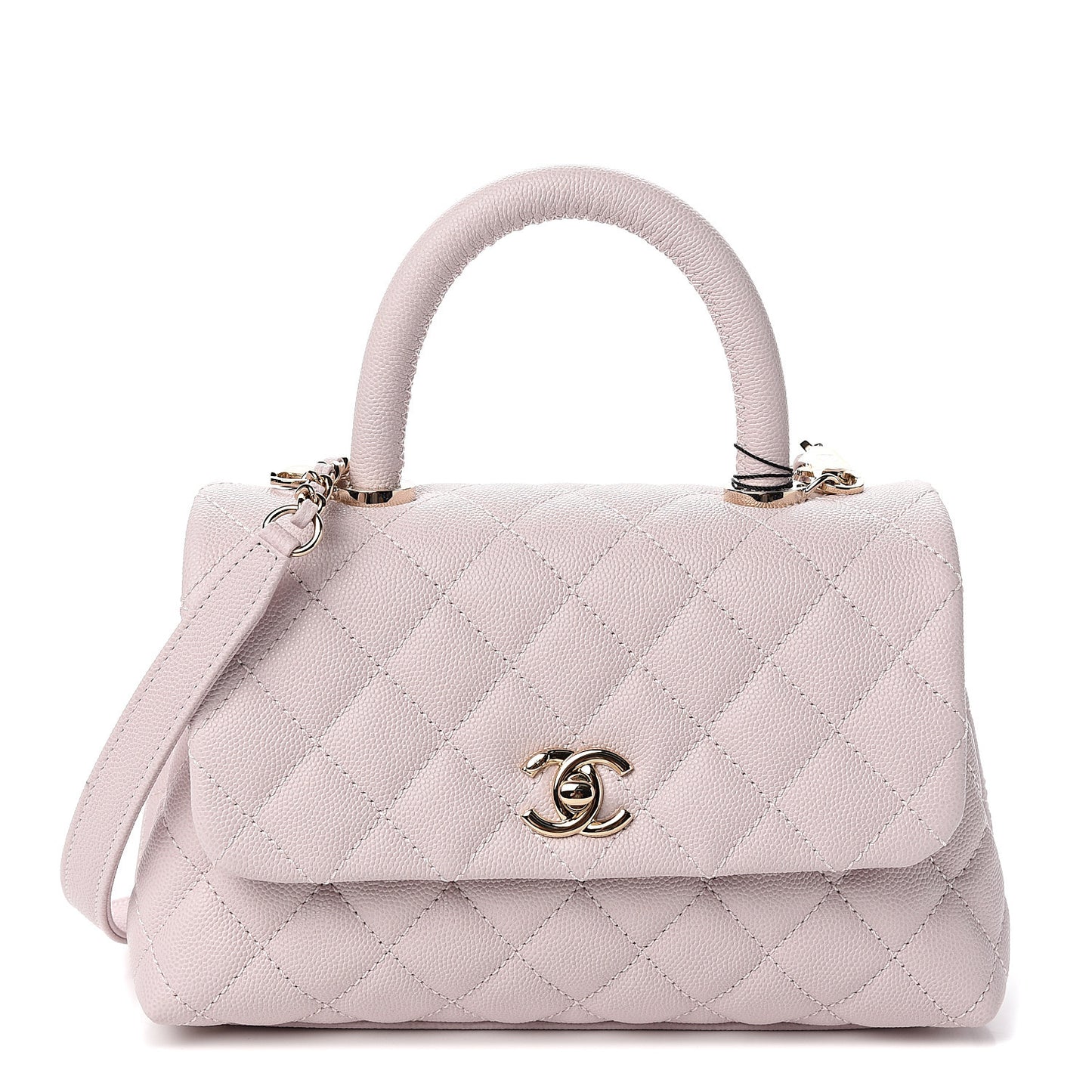 Caviar Quilted Mini Coco Handle Flap Lilas Lilac