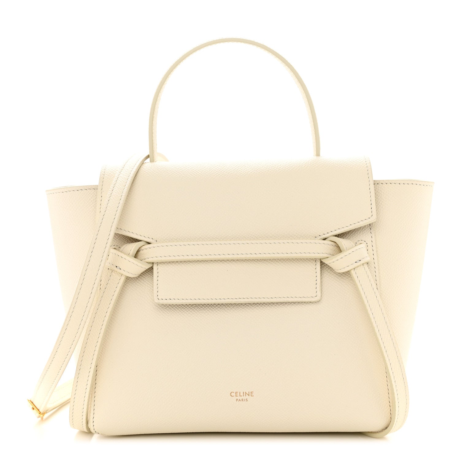 Celine Grained Calfskin Nano Belt Bag White 1 of 10