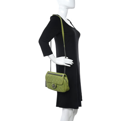 Chanel Calfskin Quilted Medium Coco Sporran Flap Green 2 of 10
