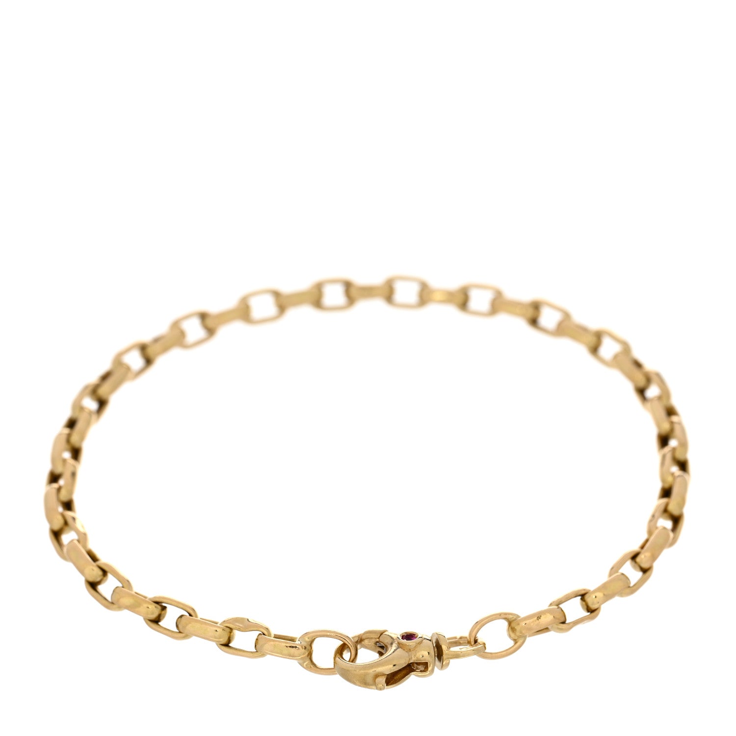 Roberto Coin 18K Yellow Gold Square Link Chain Bracelet 2 of 3