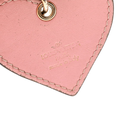 Louis Vuitton Vernis Degrade Love Lock Heart Key Holder Bag Charm Pink White 3 of 5
