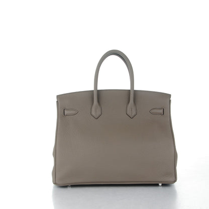 Hermes Taurillon Clemence Birkin 35 Etain 4 of 25