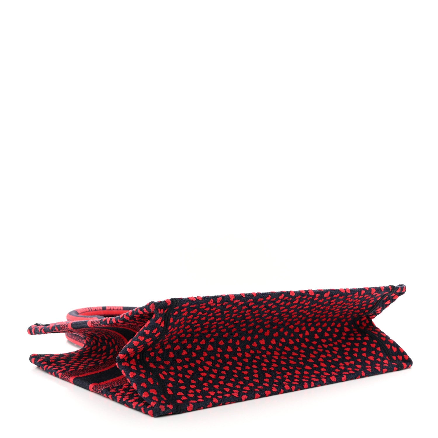 Christian Dior Canvas Embroidered Pop Heart I Love Paris Medium Book Tote Red Multicolor 4 of 11