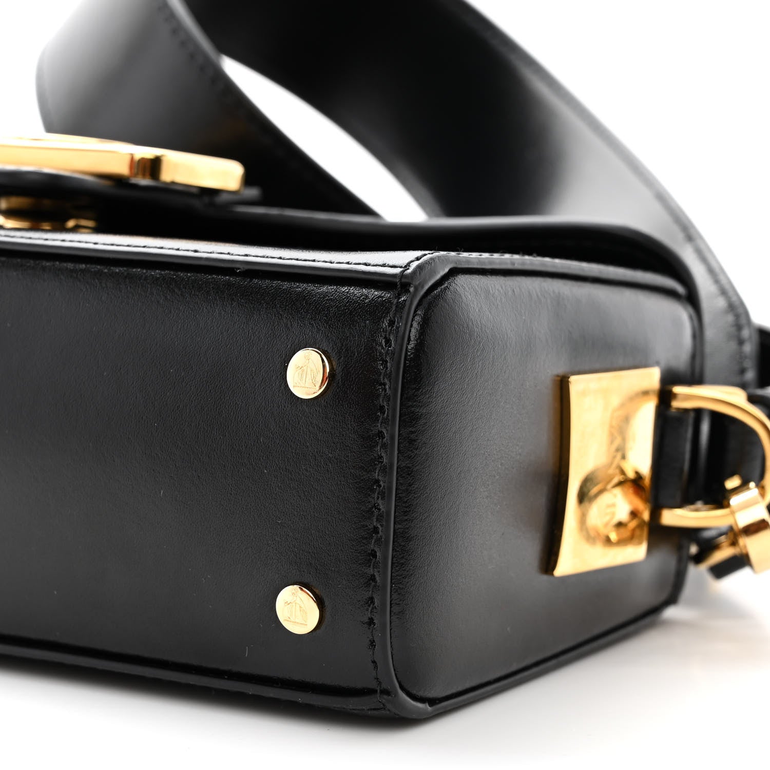 Lanvin Shiny Calfskin Nano Pencil Bag Black 9 of 10