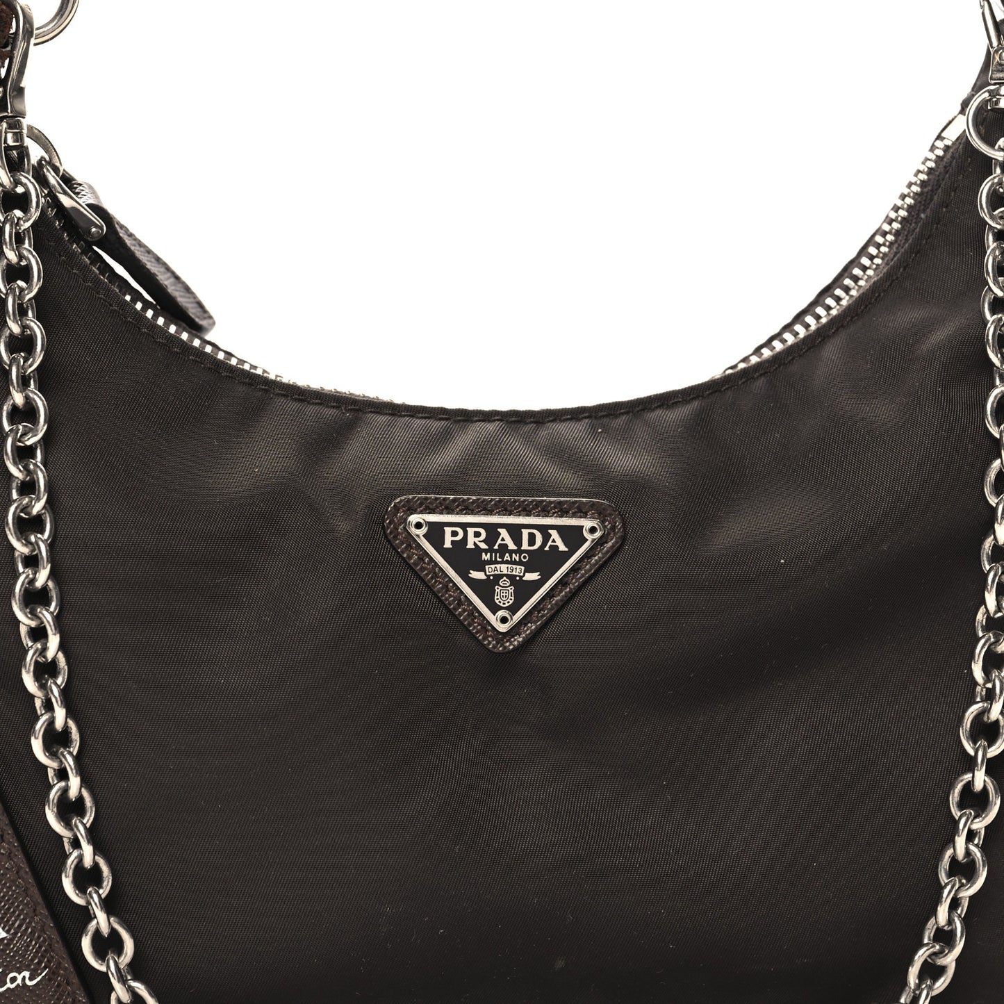 Tessuto Nylon Saffiano Re-Edition 2005 Shoulder Bag Cacao