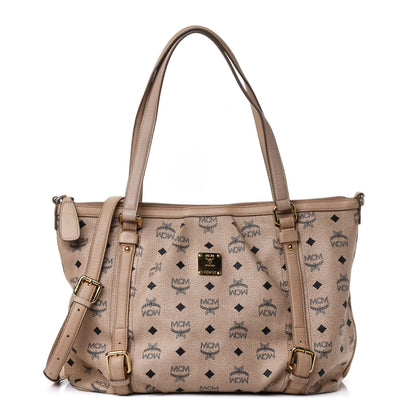MCM Visetos Medium Essentials Shopper Tote Beige 1 of 4