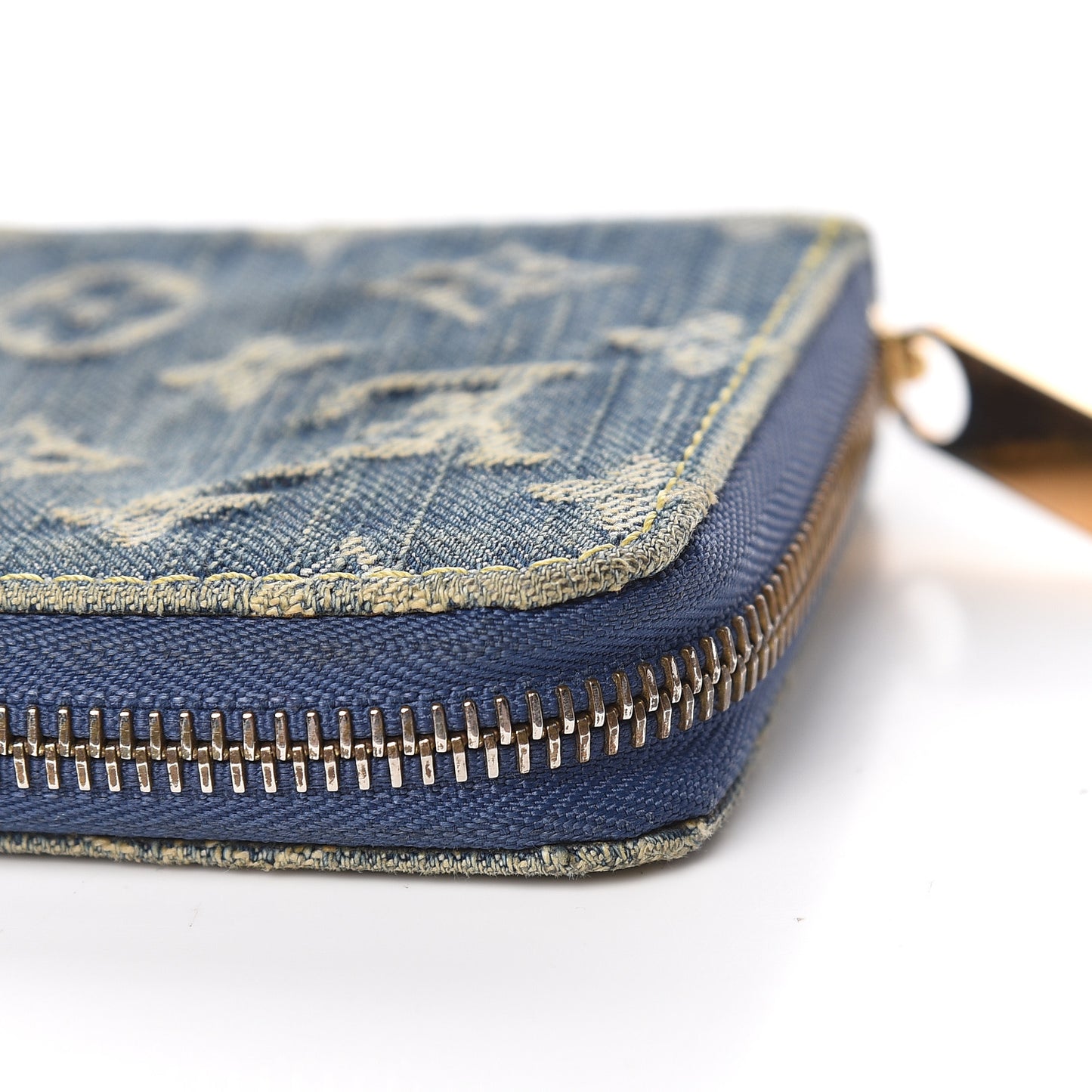 Monogram Denim Zippy Wallet Blue