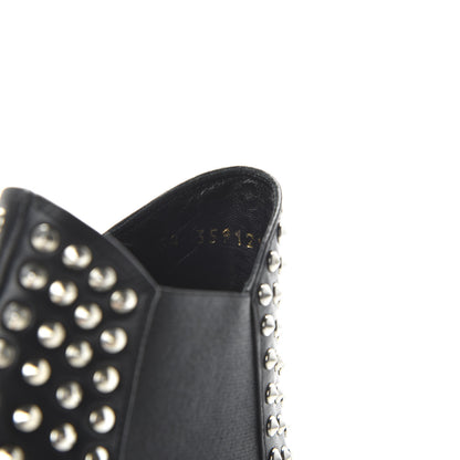 Saint Laurent Calfskin Studded Ankle Booties 35.5 Black 8 of 8