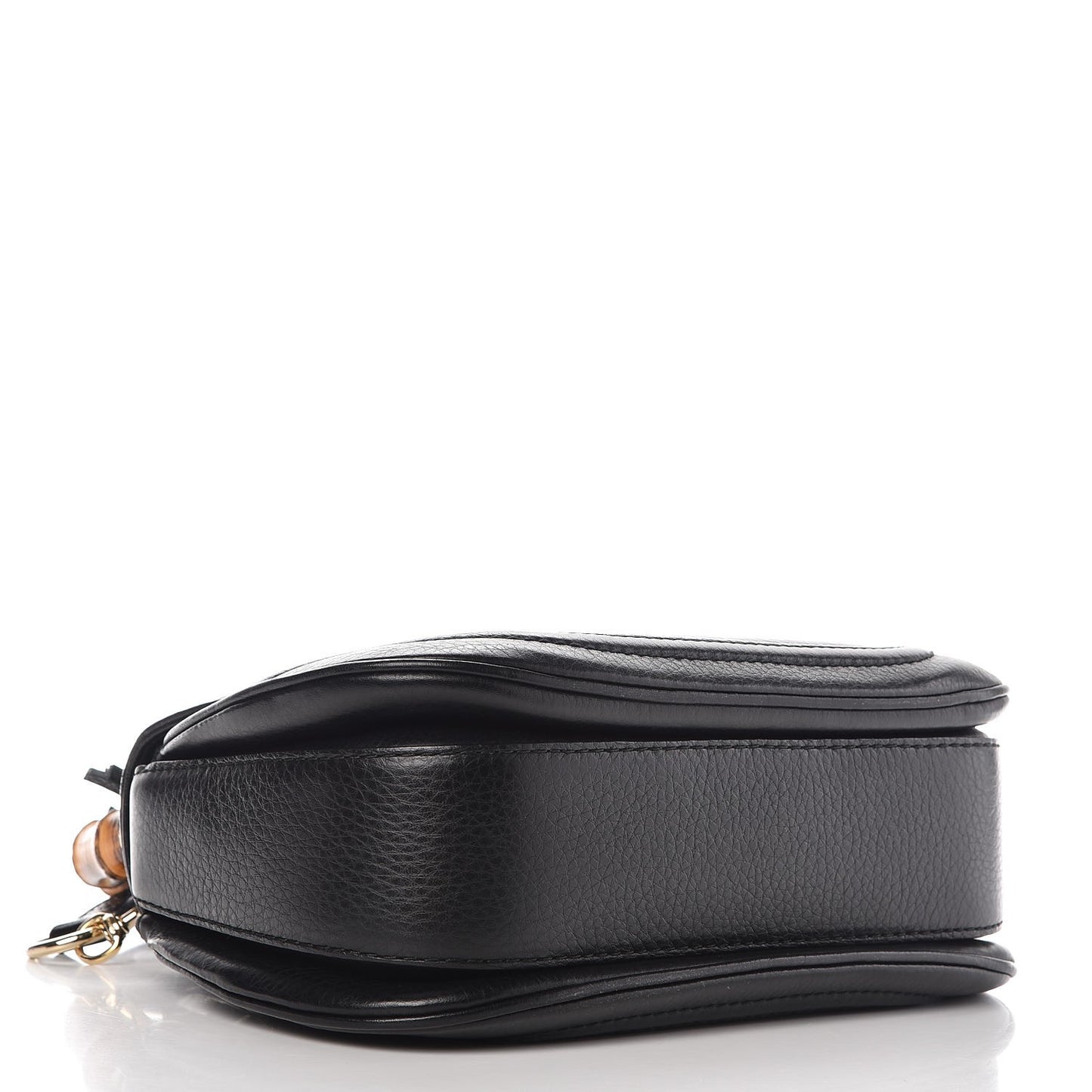 Calfskin Medium New Bamboo Top Handle Bag Black
