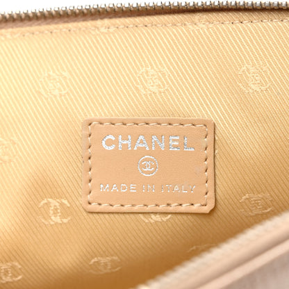 Chanel Metallic Goatskin Cosmetic Case Gold 6 of 9