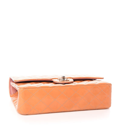 Chanel Patent Quilted Medium Double Flap Orange 4 of 16