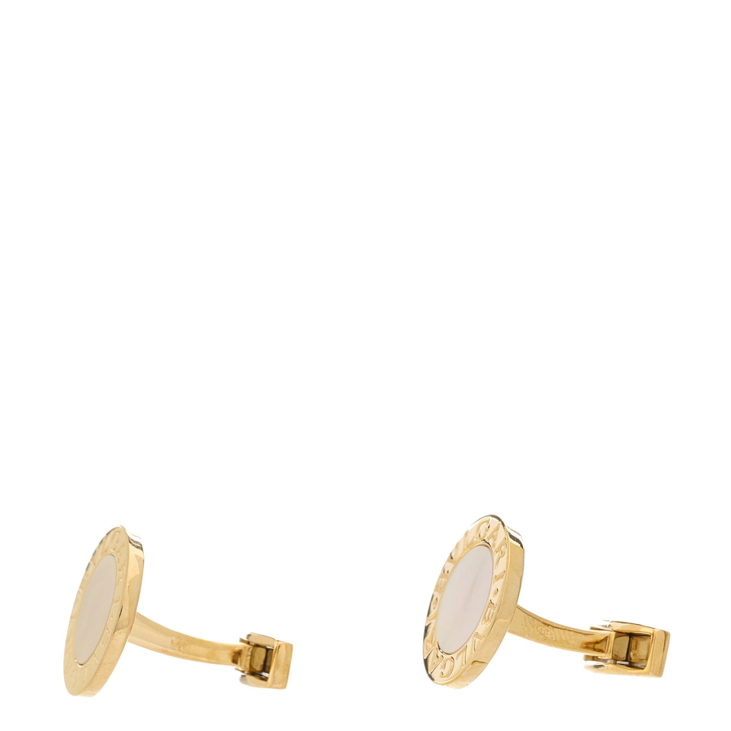18K Yellow Gold Mother of Pearl BVLGARI BVLGARI Cufflinks