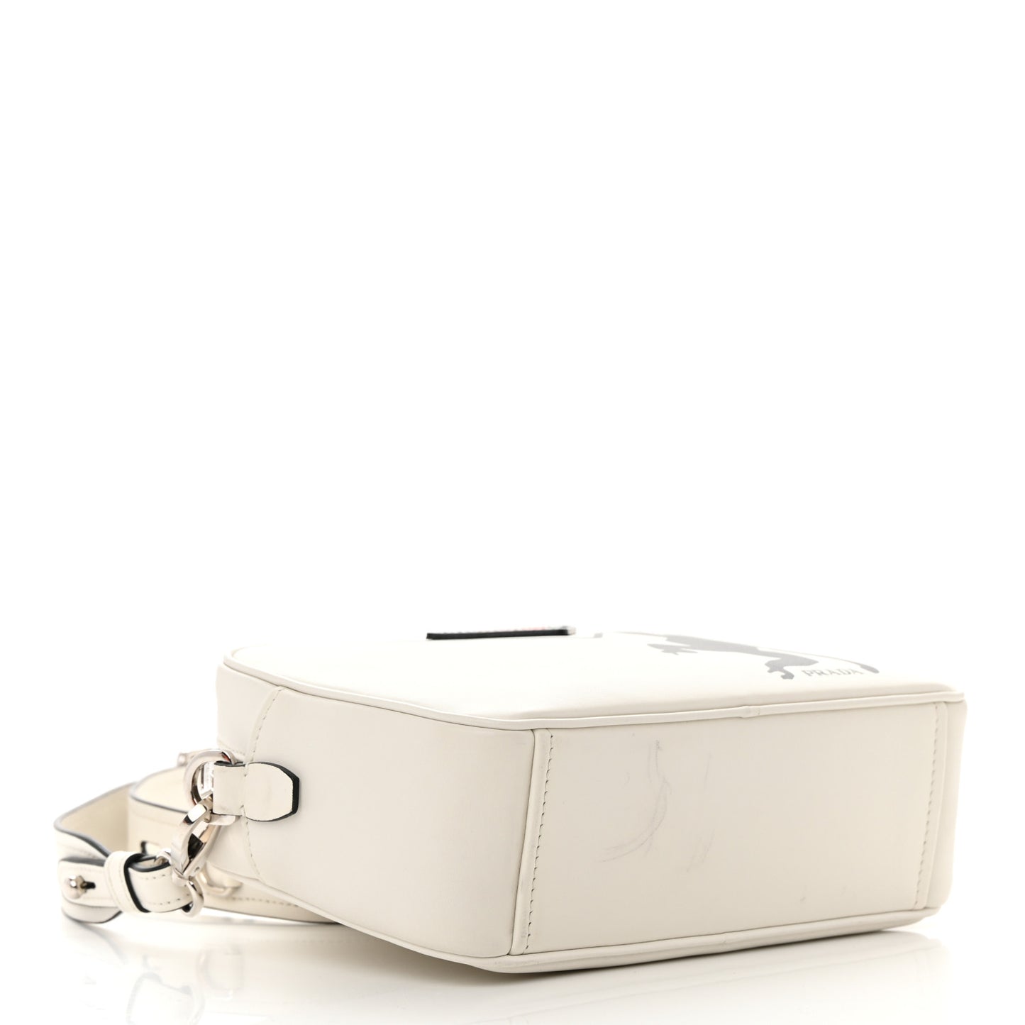 City Calf Monkey Print Camera Bag White Papaya