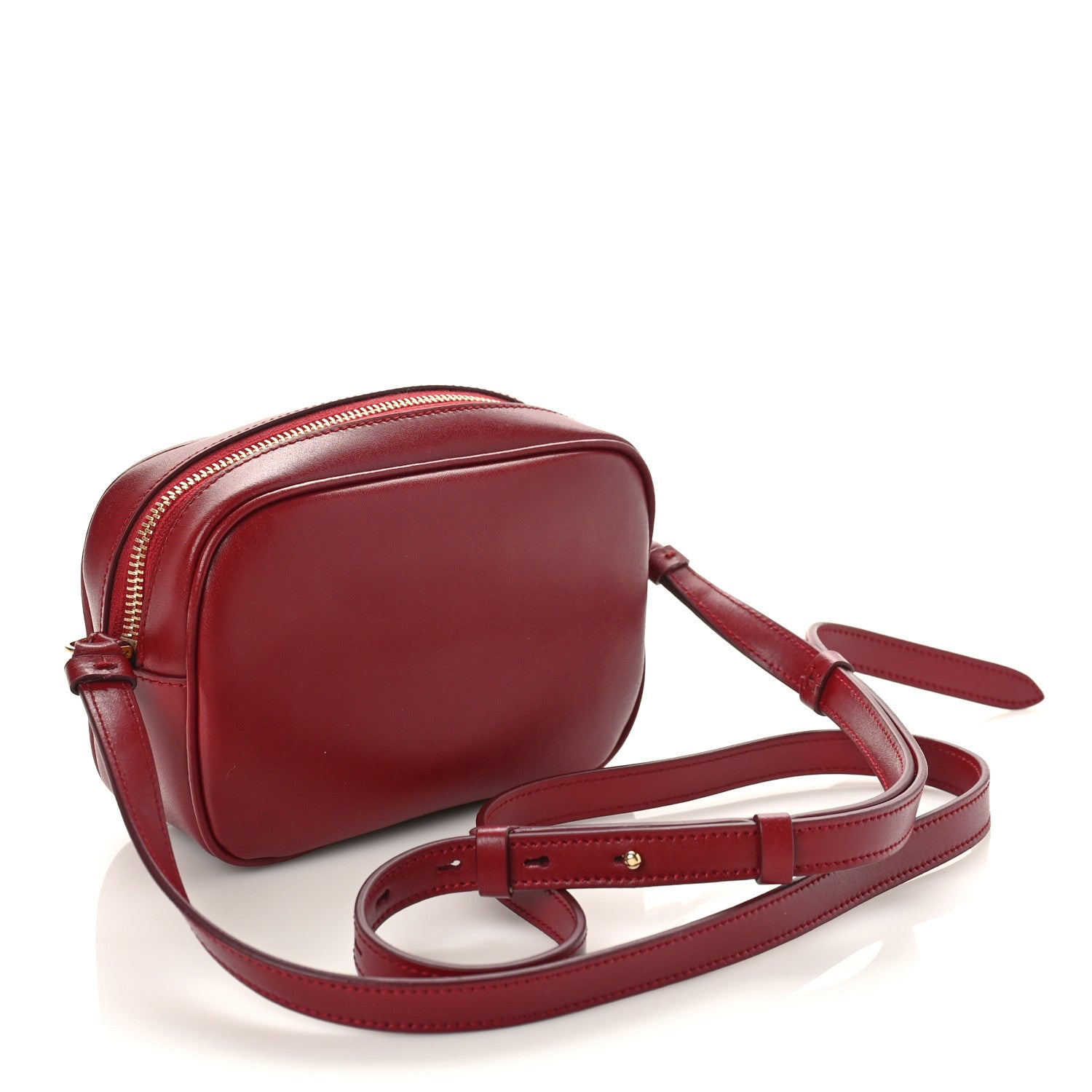 Salvatore Ferragamo Calfskin Vara Bow Camera Bag Carmine 2 of 8