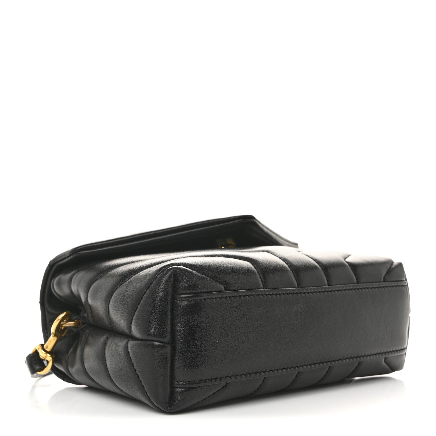 Saint Laurent Calfskin Y Quilted Monogram Toy Loulou Crossbody Bag Black 4 of 13