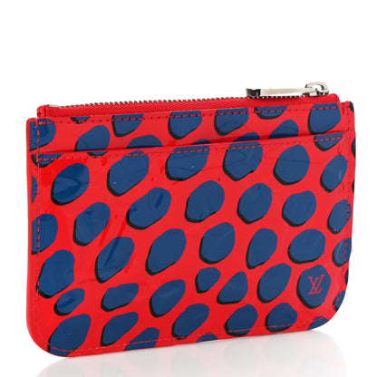 Louis Vuitton Vernis Jungle Dots Key Pouch Coquelicot Denim 3 of 10