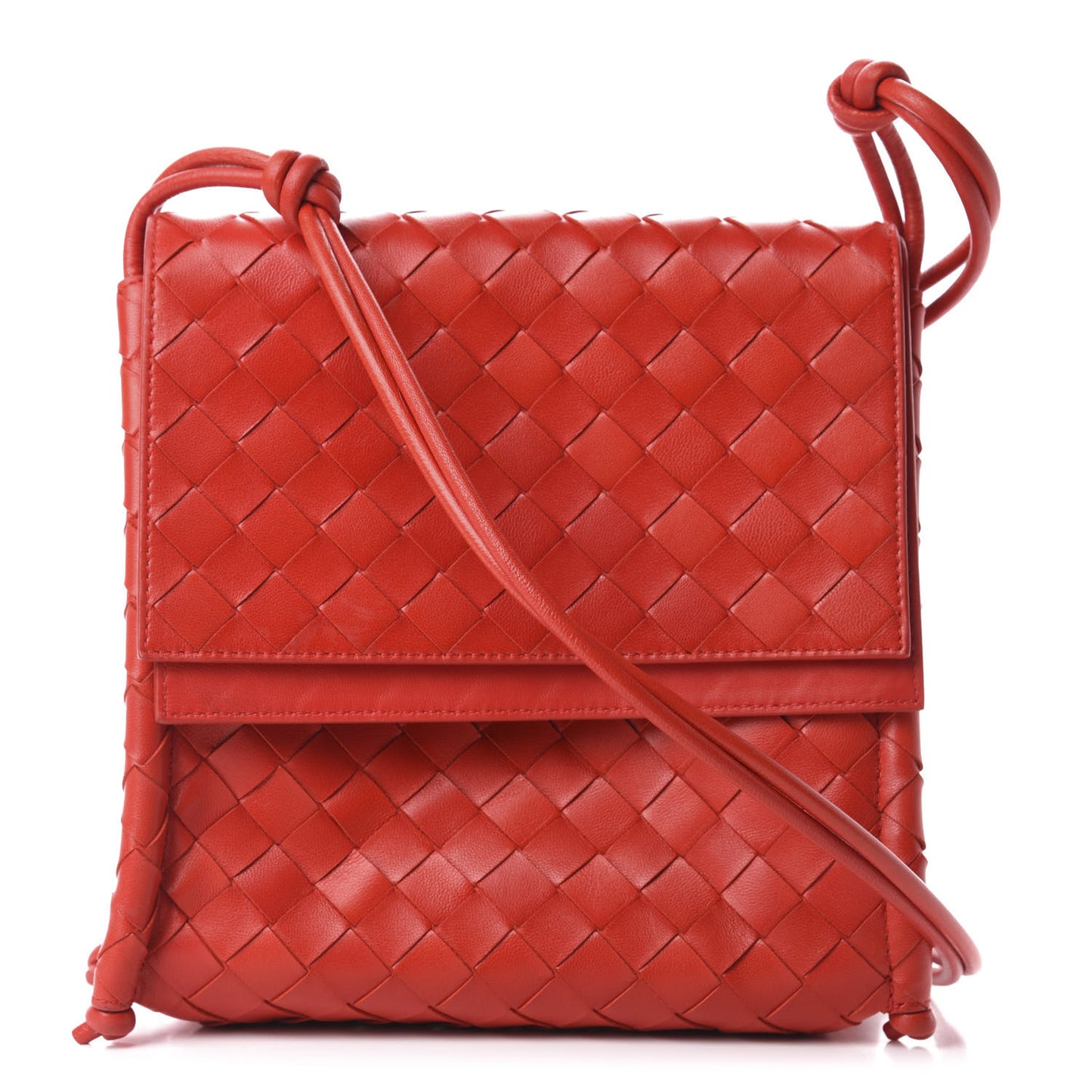 Nappa Intrecciato Small Knot Flap Crossbody Nail Polish