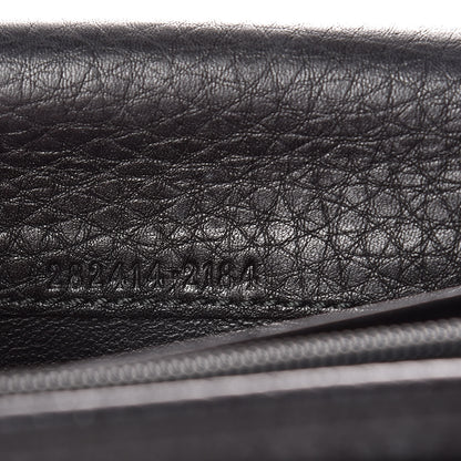 Gucci Pebbled Calfskin Large Soho Continental Wallet Black 6 of 8