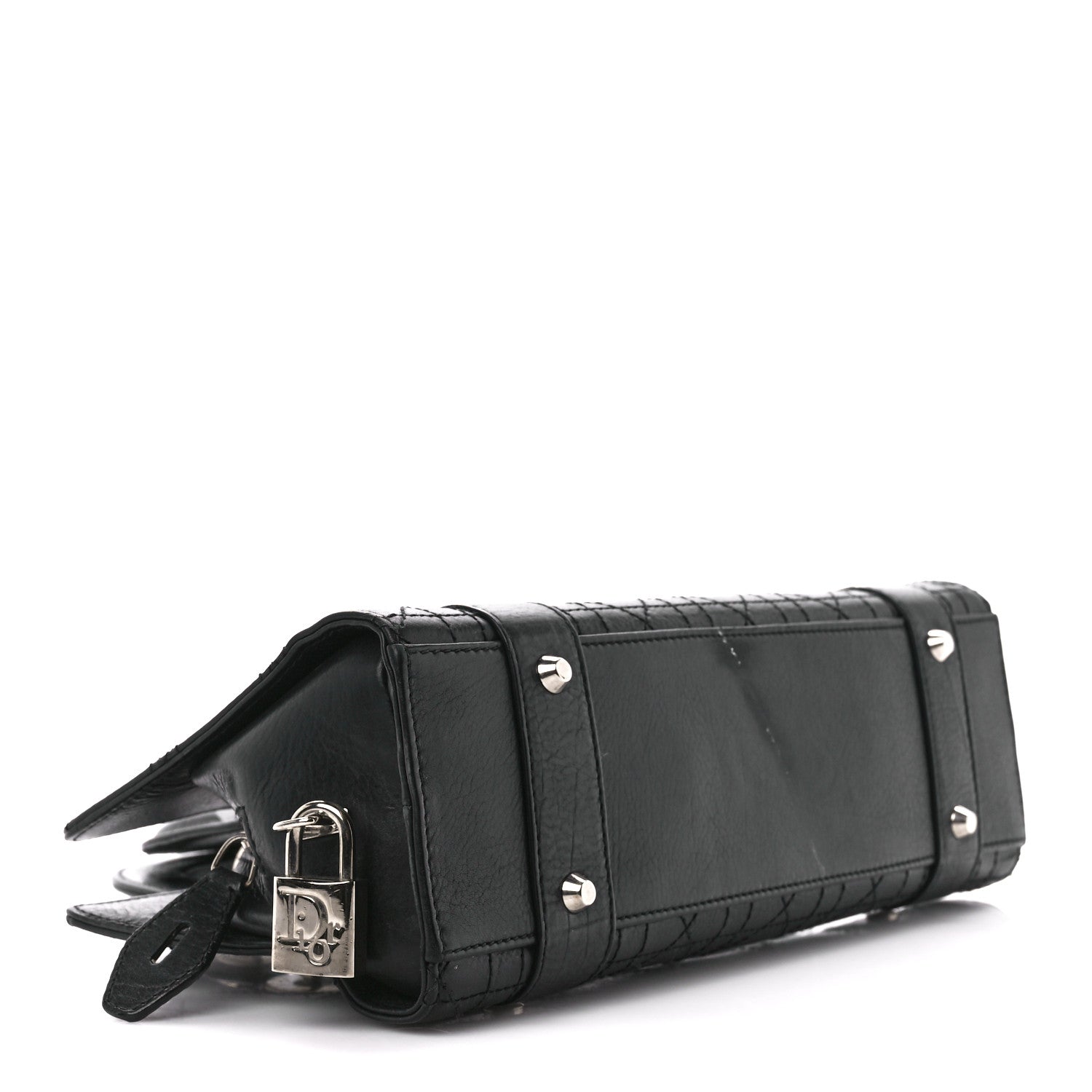 Christian Dior Calfskin Cannage Stitched Small East West Lady Dior Black 4 of 11