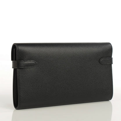 Hermes Epsom Kelly Longue Wallet Black 9 of 15