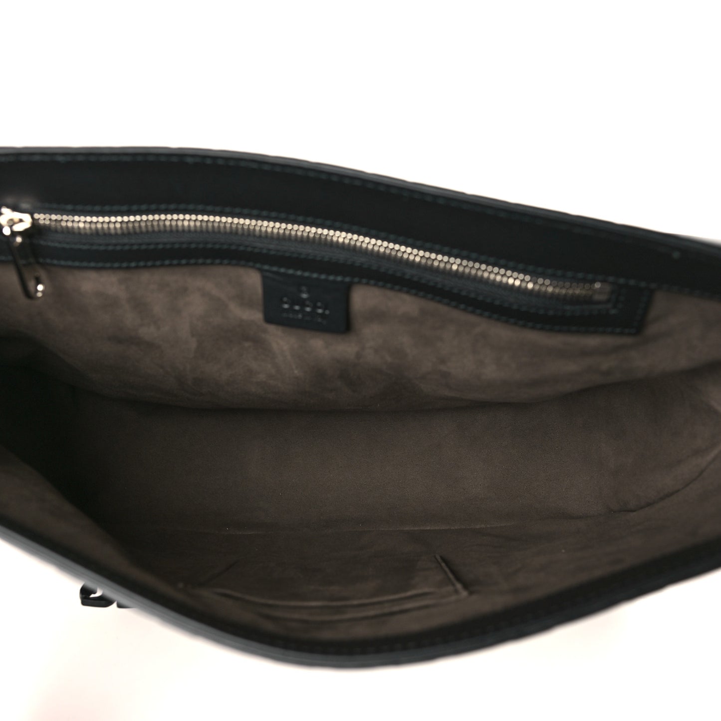 Guccissima Signature Medium Double Buckle Flap Messenger Bag Black