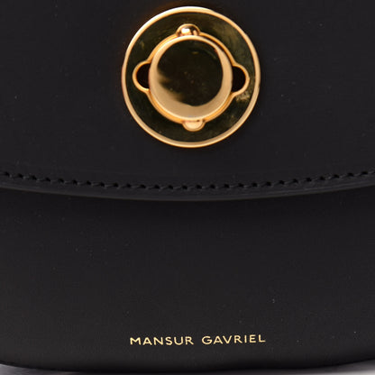 Mansur Gavriel Calfskin Saddle Crossbody Bag Black 9 of 10