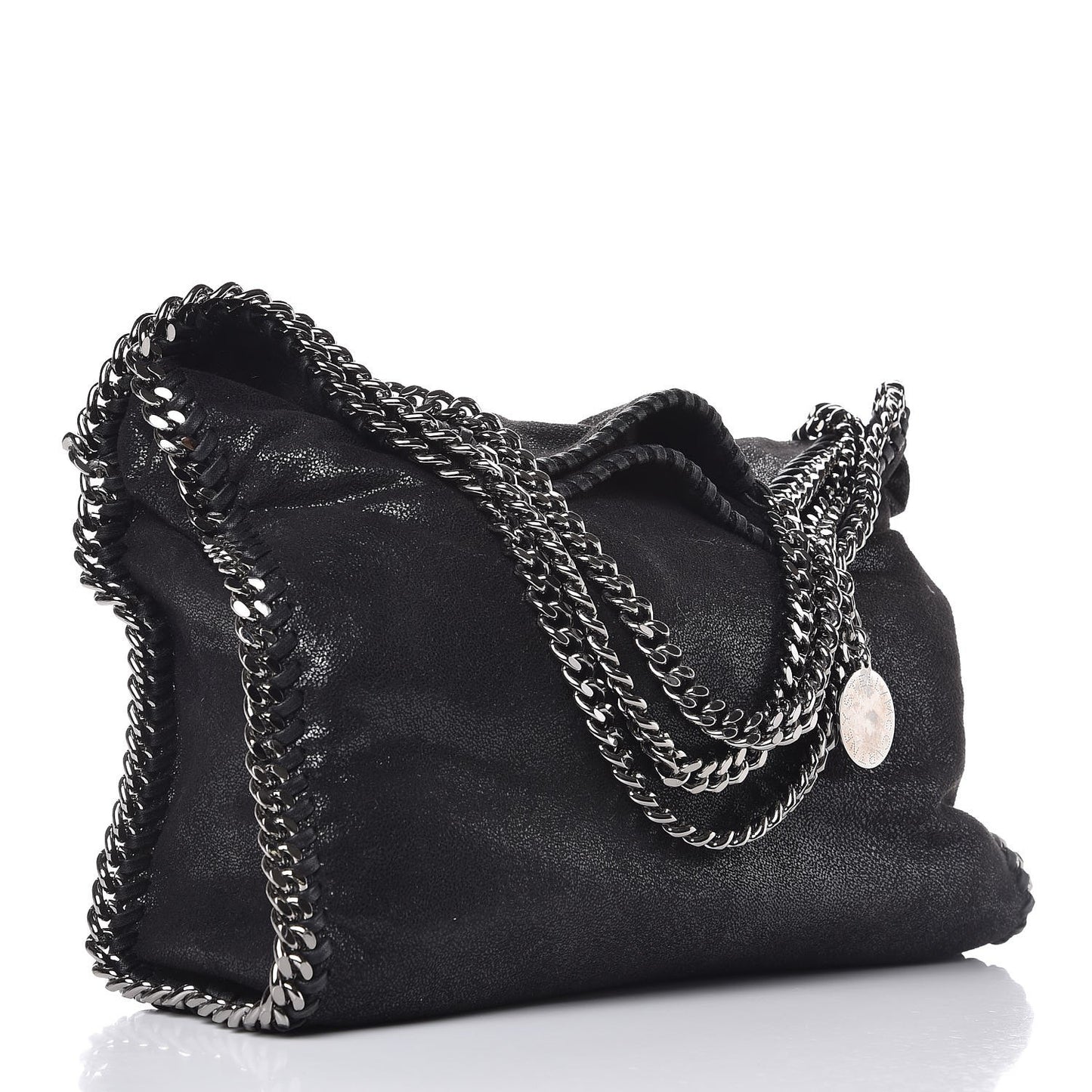 Shaggy Deer Falabella Fold Over Tote Black
