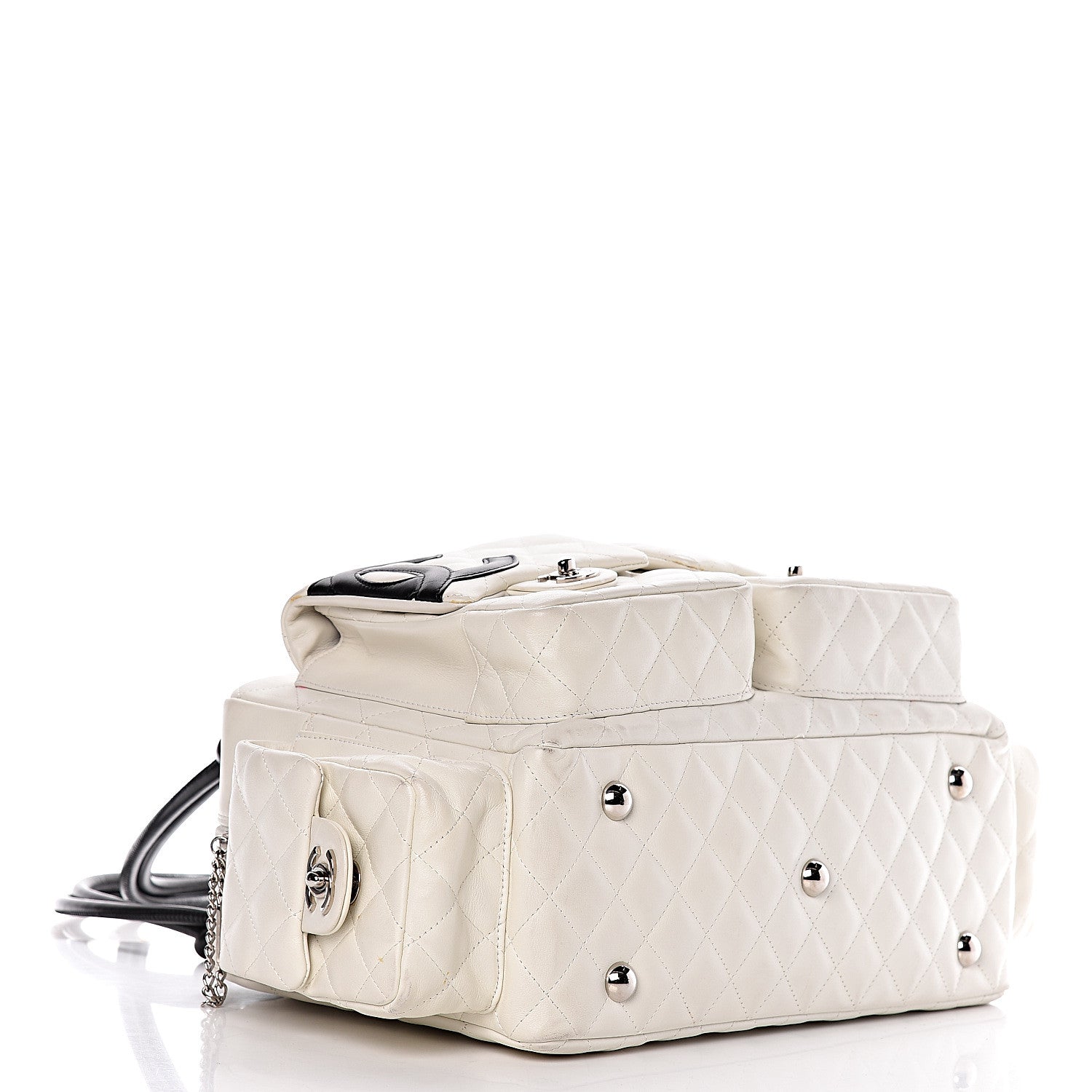 Chanel Calfskin Quilted Large Cambon Multipocket Reporter White 4 of 20