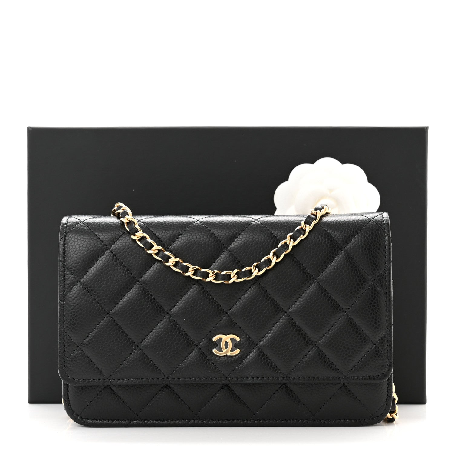Chanel Caviar Quilted Wallet on Chain WOC Black 12 of 12