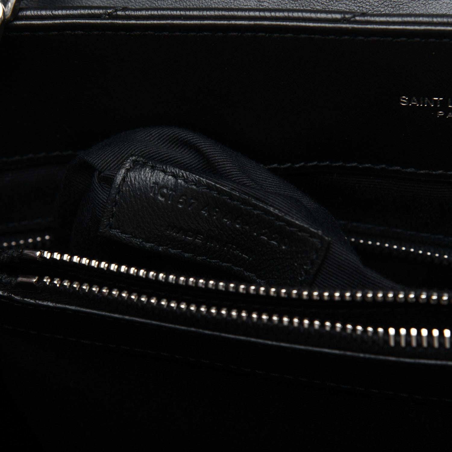 Saint Laurent Calfskin Y Quilted Monogram Medium Loulou Chain Satchel Black 10 of 17
