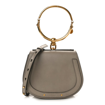 Chloe Calfskin Suede Small Nile Bracelet Bag Motty Grey 1 of 9