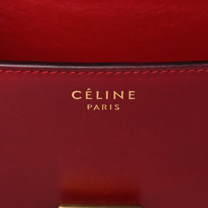 Celine Box Calfskin Medium Classic Box Flap Bag Red 6 of 10
