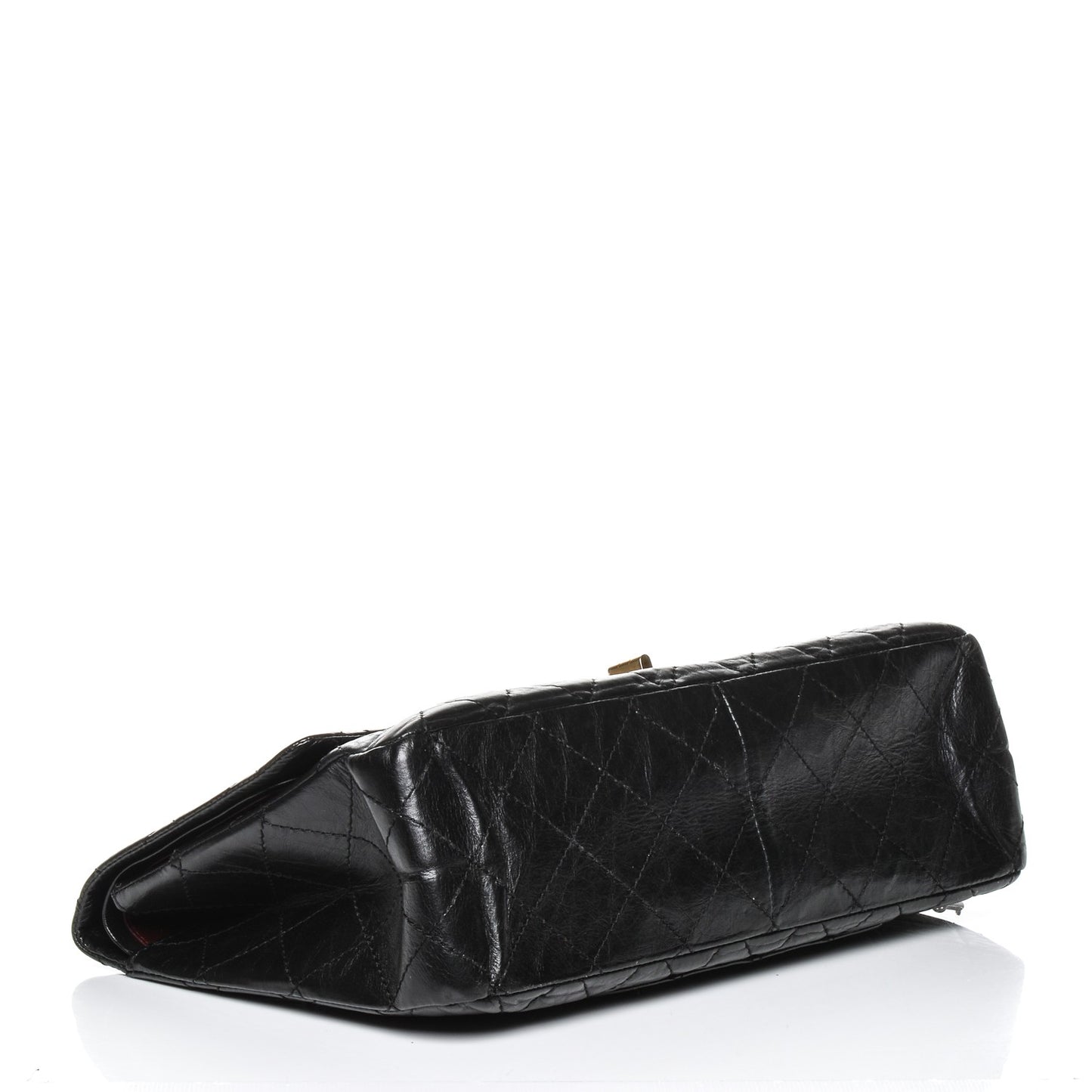 Aged Calfskin Quilted 2.55 Reissue 227 Flap Black