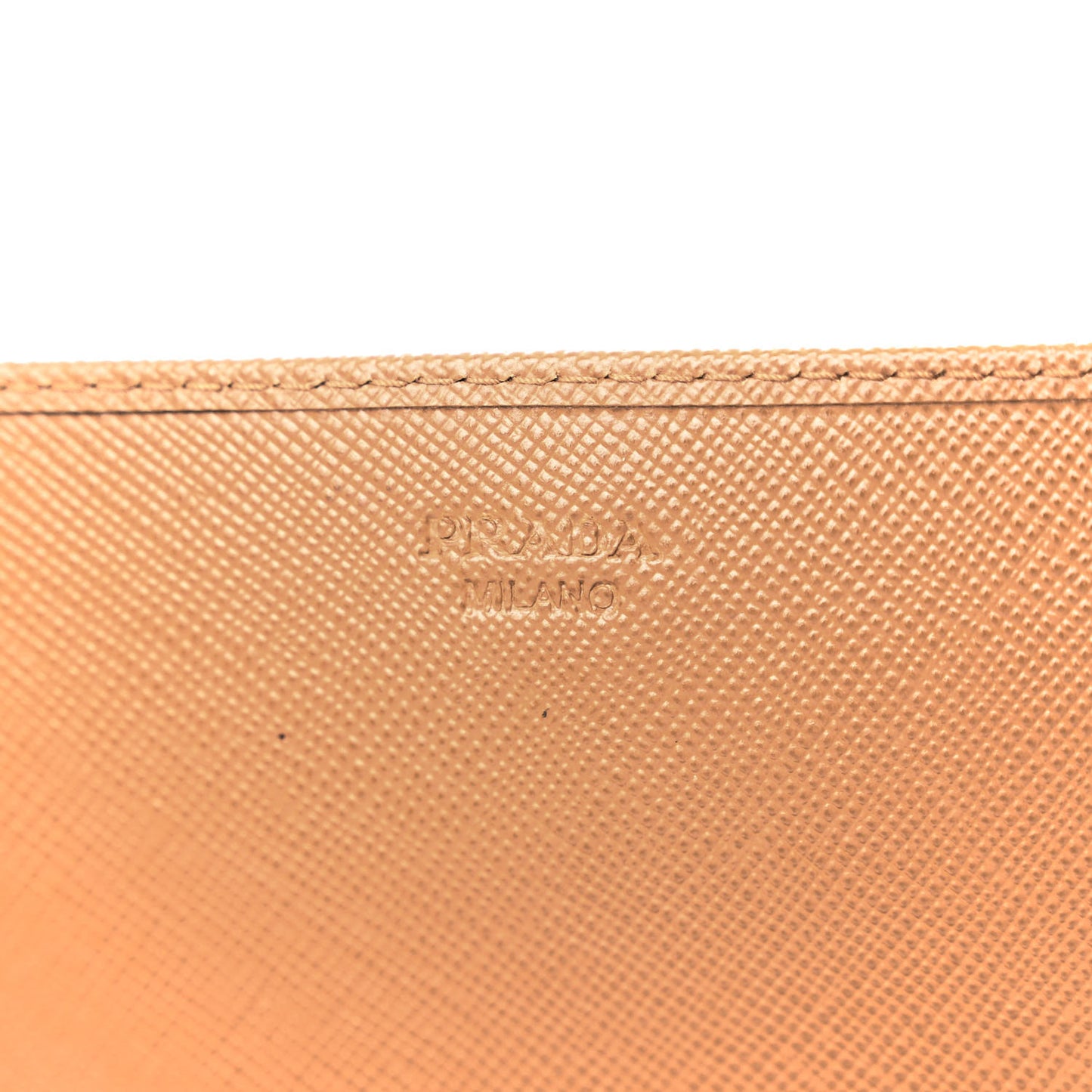 Saffiano Metal Oro Chain Wallet Caramel