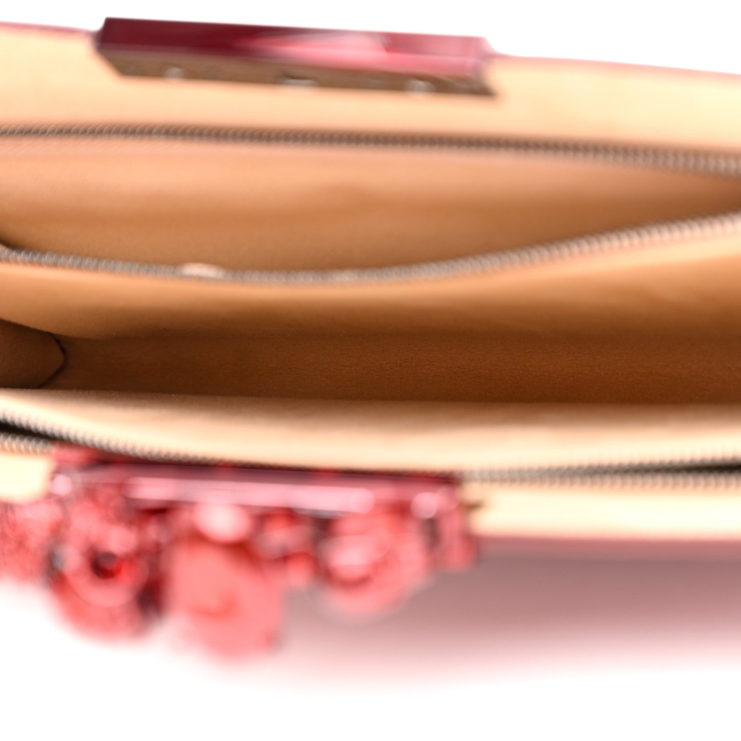 Calfskin Knuckle Flat Clutch Oxblood