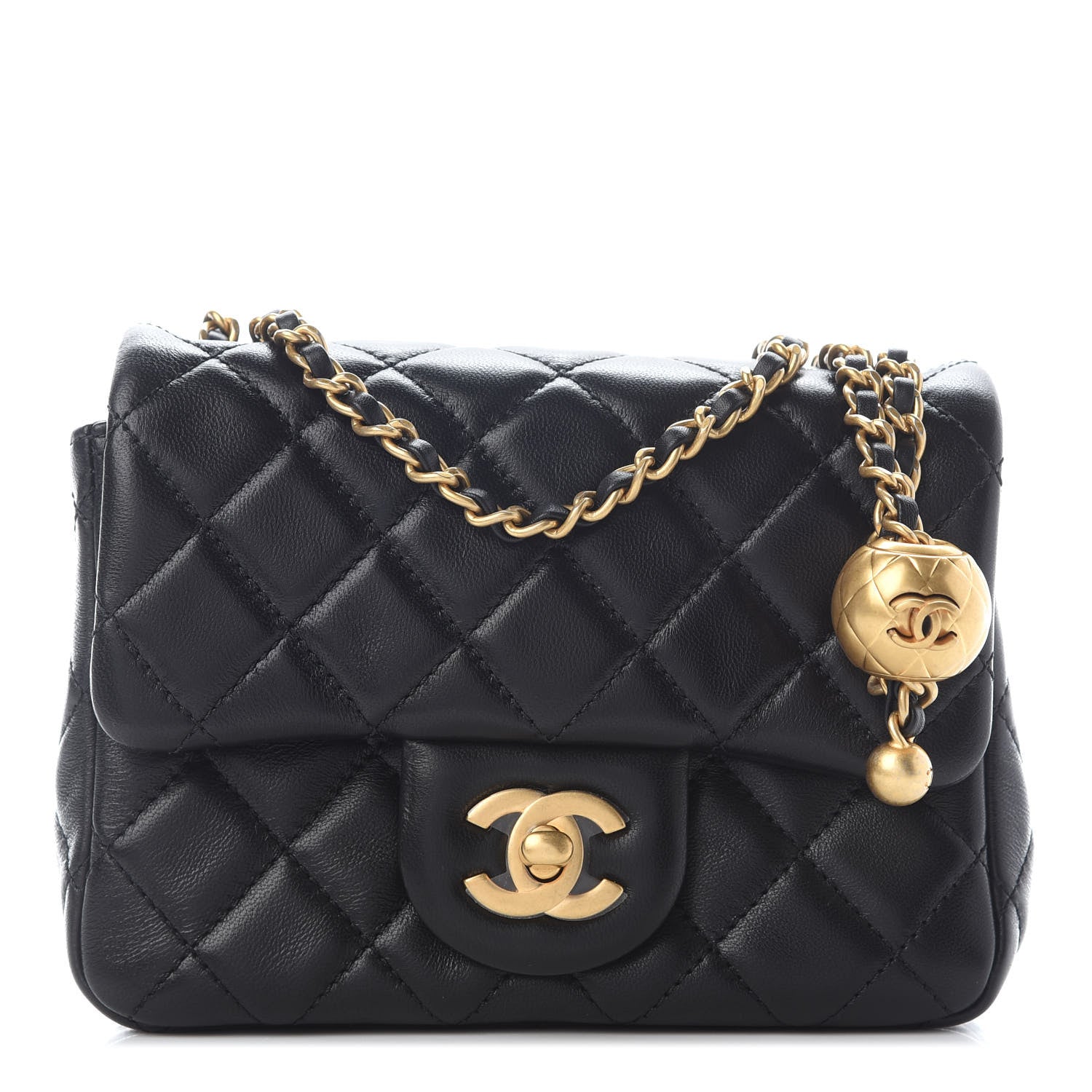 Chanel Lambskin Quilted Mini Pearl Crush Flap Black 1 of 9