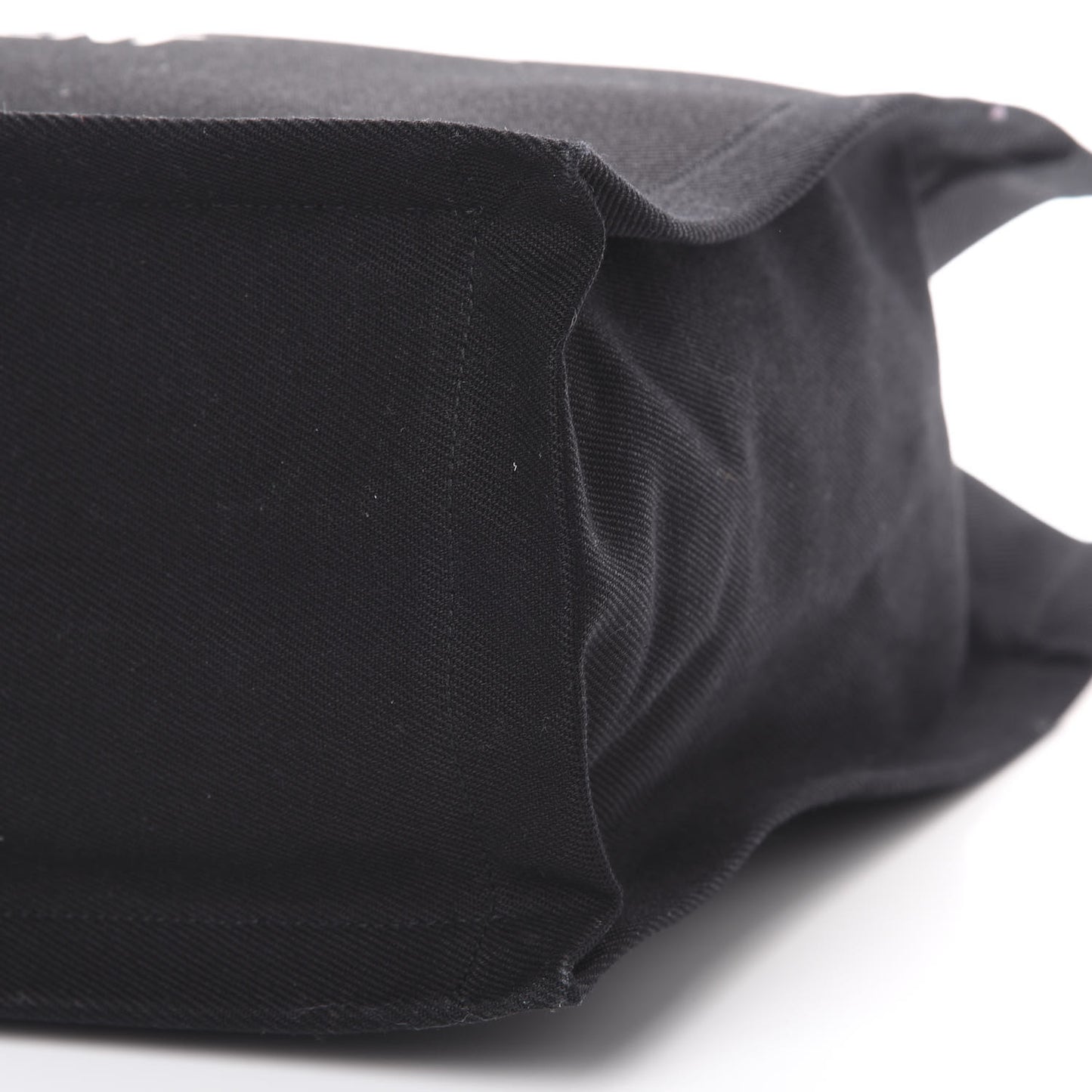 Linen Calfskin Rive Gauche Tote Black