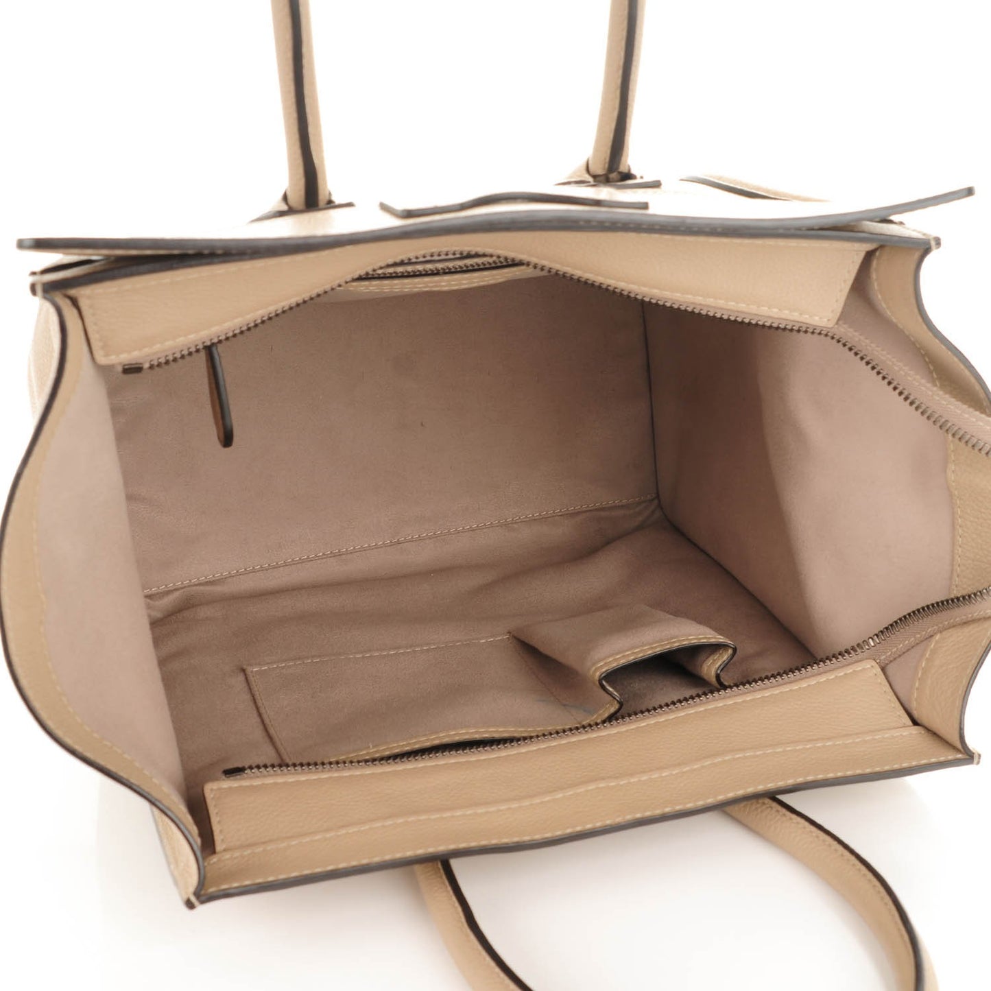 Drummed Calfskin Mini Luggage Dune