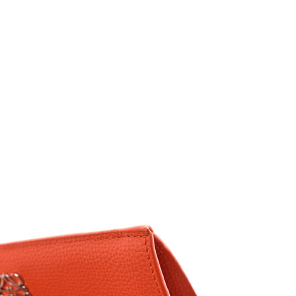 Loewe Grained Calfskin Anagram Card Holder With Chain Orange 8 of 8