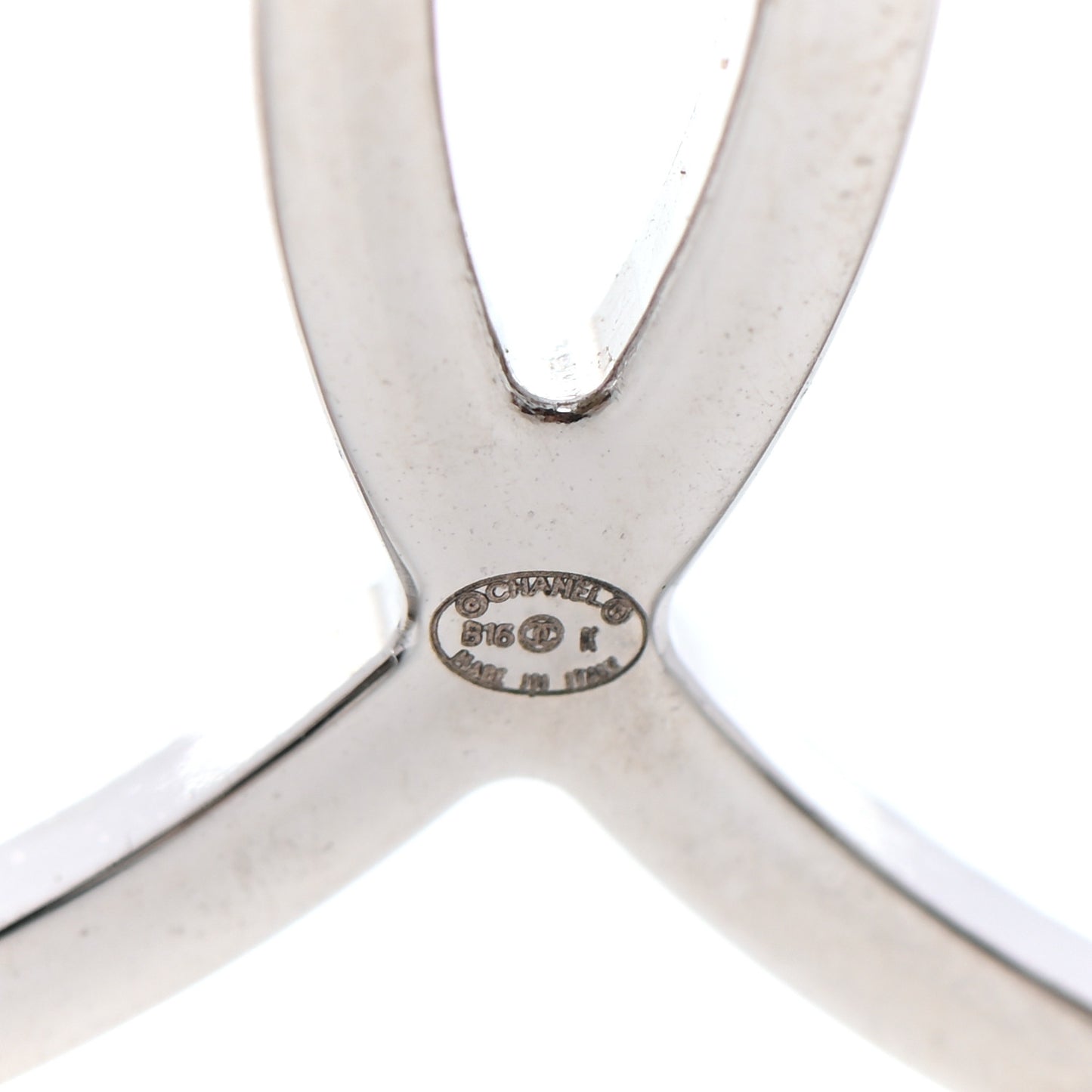 Crystal Peace Sign Emoji Bangle Bracelet Silver