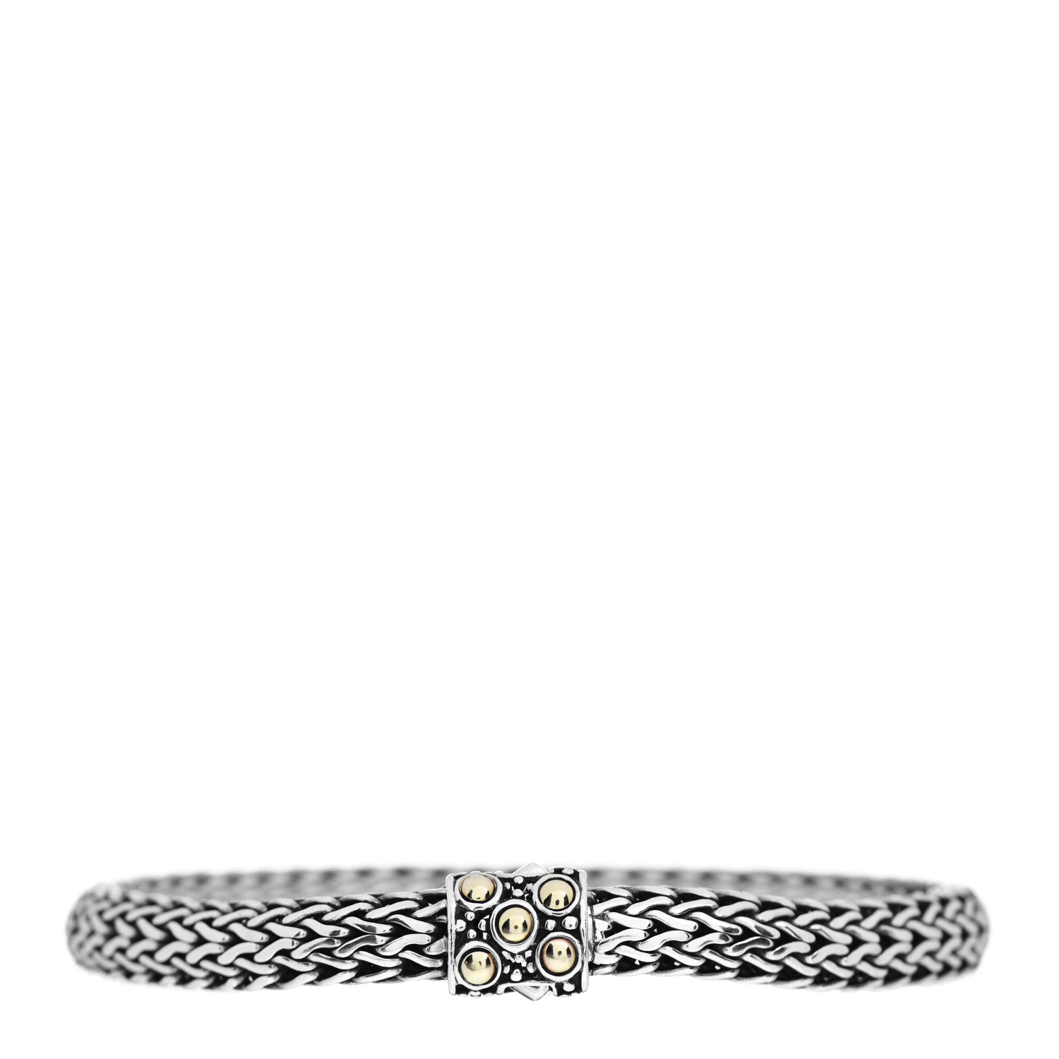John Hardy Sterling Silver 18K Yellow Gold 6.5mm Jaisalmer Classic Chain Dot Bracelet 1 of 4